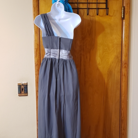 Long Gray Prom Dress - Picture 2 of 3